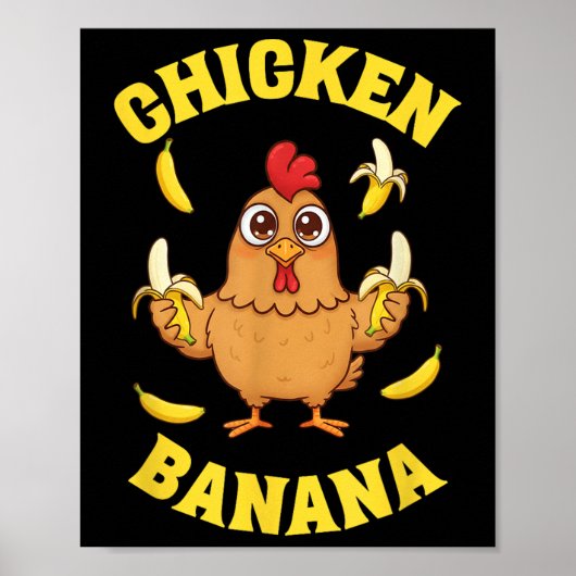 Chicken Banana Funny Poster (Vorne)