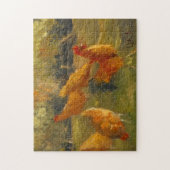 Chicken Barnyard Original Malerei Herausforderung Puzzle (Vertikal)