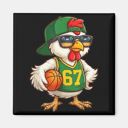 Chicken Basketball 67 Gen Alpha Slang Srts Men Boy Magnet (Vorne)