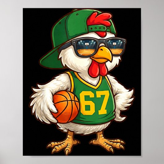 Chicken Basketball 67 Gen Alpha Slang Srts Men Boy Poster (Vorne)