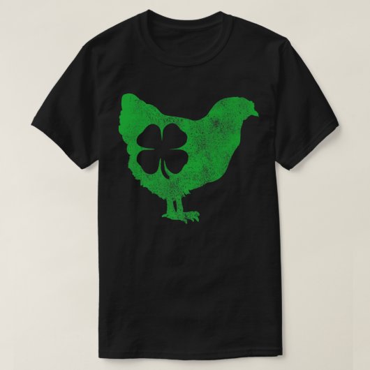 Chicken Bird Hen Kleeblatt St T-Shirt (Design vorne)