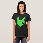 Chicken Bird Hen Shamrock St Patrick s Day Saint P T-Shirt (Vorne ganz)