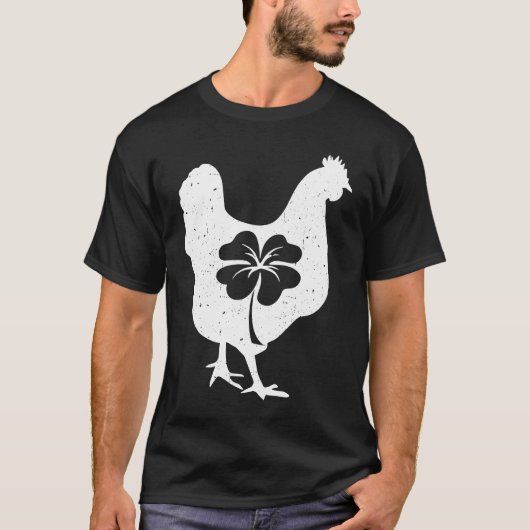Chicken Bird Hen Shamrock St Patricks Day Saint Pa T-Shirt (Vorderseite)