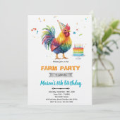 Chicken Birthday Party Invitation Einladung (Stehend Vorderseite)