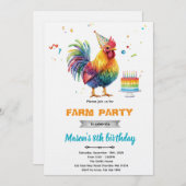 Chicken Birthday Party Invitation Einladung (Vorne/Hinten)
