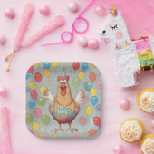 Chicken Birthday Party Pappteller (Party)