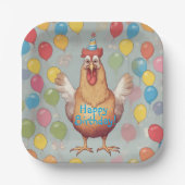 Chicken Birthday Party Pappteller (Vorderseite)