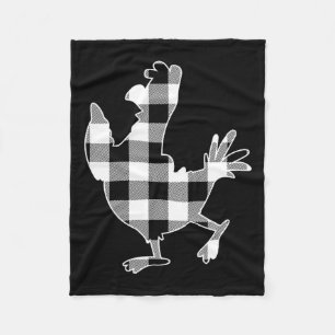 Chicken Black & amp; White Buffalo Kariert Merry C Fleecedecke