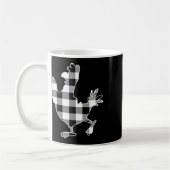 Chicken Black & amp; White Buffalo Kariert Merry C Kaffeetasse (Links)