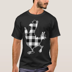 Chicken Black & amp; White Buffalo Kariert Merry C T-Shirt
