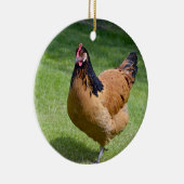Chicken Black und Gold Vorwerk Foto Keramik Ornament (Rechts)