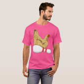 Chicken Bowling Bowling Button Sports T-Shirt (Vorne ganz)