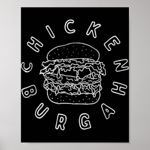 Chicken Burgah Clayton World Street Food Grafik  Poster