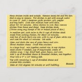 Chicken Casserole Rezept Postkarte (Rückseite)