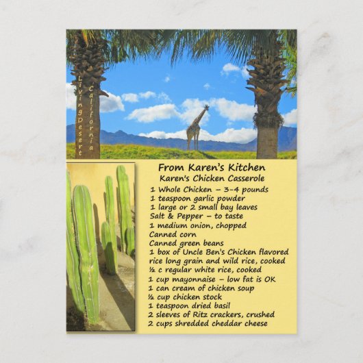 Chicken Casserole Rezept Postkarte (Vorderseite)