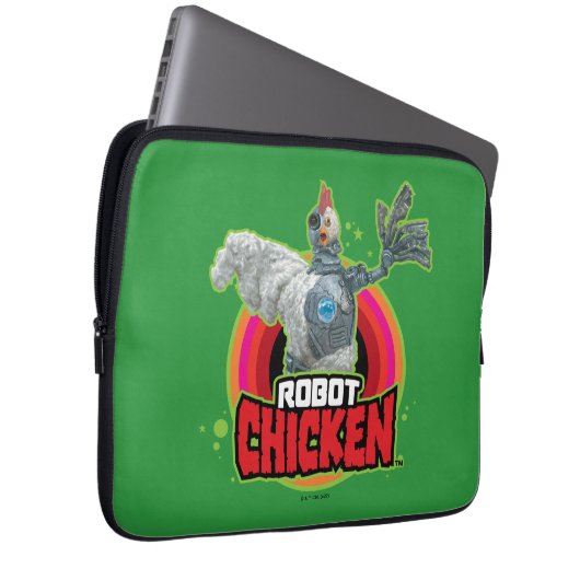 Chicken Character Logo Laptopschutzhülle (Vorne Rechts)