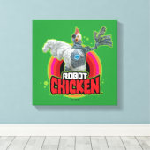 Chicken Character Logo Leinwanddruck (Insitu (Holzboden))
