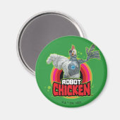 Chicken Character Logo Magnet (Vorderseite/Rückseite)