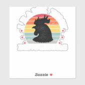 Chicken Chick I Raise Tiny Dinosaurs Funny Chicken Aufkleber (Blatt)