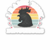 Chicken Chick I Raise Tiny Dinosaurs Funny Chicken Aufkleber (Vorderseite)
