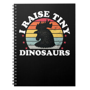 Chicken Chick I Raise Tiny Dinosaurs Funny Chicken Notizblock