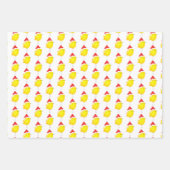 Chicken chick yellow watercolor stylish geschenkpapier set (Vorderseite 3)