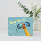 Chicken Chillax, Genießen Sie das Leben Postkarte! Postkarte (Stehend Vorderseite)