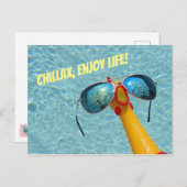 Chicken Chillax, Genießen Sie das Leben Postkarte! Postkarte (Vorne/Hinten)