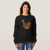 Chicken Christmas Santa  Christmas Lights Chicken Sweatshirt (Vorne ganz)