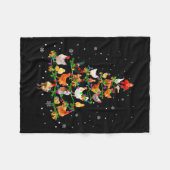 Chicken Christmas Tree Ornament Decor Xmas Fleecedecke (Vorderseite (Horizontal))