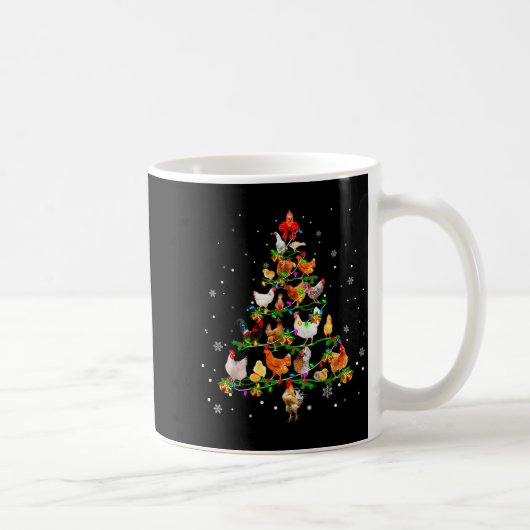 Chicken Christmas Tree Ornament Decor Xmas Kaffeetasse (Rechts)