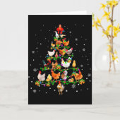 Chicken Christmas Tree Ornament Decor Xmas Karte (Gelbe Blume)