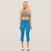 Chicken Circle Pattern Capri Leggings (Vorderseite)