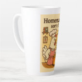 Chicken Cooking Soup - Funny Kitchen Hen Design Milchtasse (Linke Ecke)
