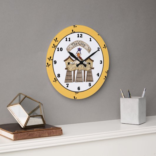 Chicken Coop country wall clock Große Wanduhr (Büro)