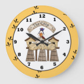 Chicken Coop country wall clock Große Wanduhr (Vorderseite)