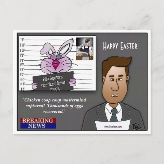 Chicken Coop Coup Mastermind Feiertagspostkarte (Vorderseite)