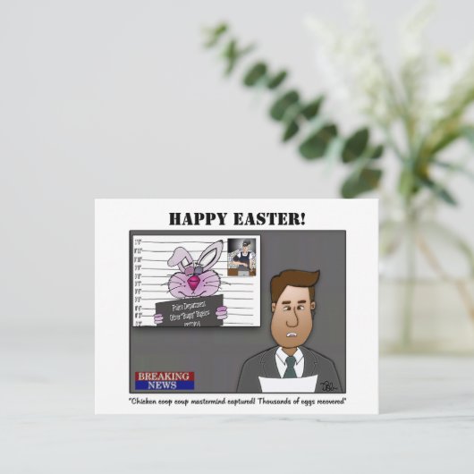 Chicken Coop Coup Osterkarte Postkarte (Stehend Vorderseite)