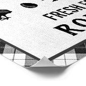 Chicken Coop Hen Black Buffalo Karo Kariertes Land Poster (Ecke)