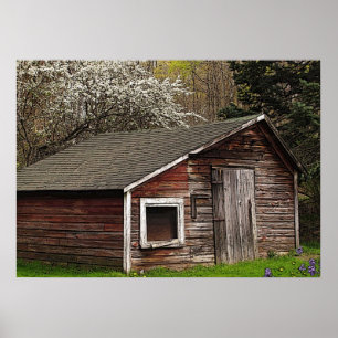 Chicken Coop in Spring Poster