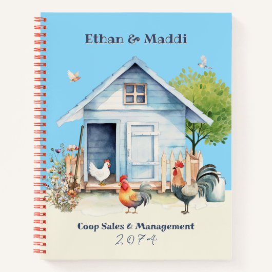 Chicken Coop Manager Kids Business Notizblock (Vorderseite)