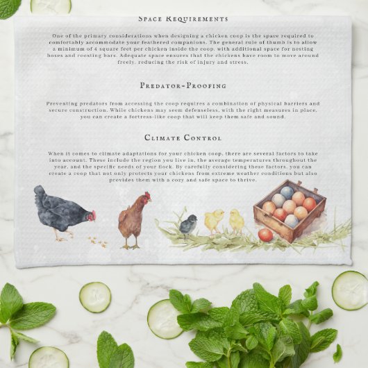 Chicken Coop | Rustic Farm Monogram Geschirrtuch (Gefaltet)