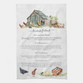 Chicken Coop | Rustic Farm Monogram Geschirrtuch (Vertikal)