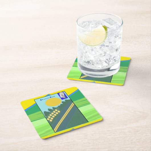 Chicken Coup Rechteckiger Pappuntersetzer (Vor Ort)