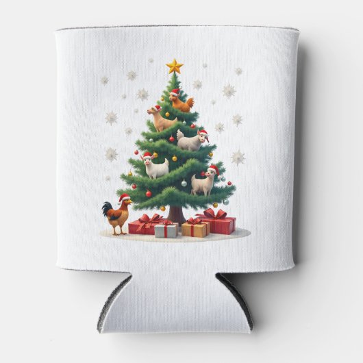 Chicken Cow Goat Horse Farm Animal Farmer Christma Dosenkühler (Vorderseite)