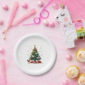 Chicken Cow Goat Horse Farm Animal Farmer Christma Pappteller (Party)