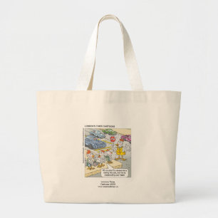 Chicken Crossing Road Funny Tove Bag Jumbo Stoffbeutel