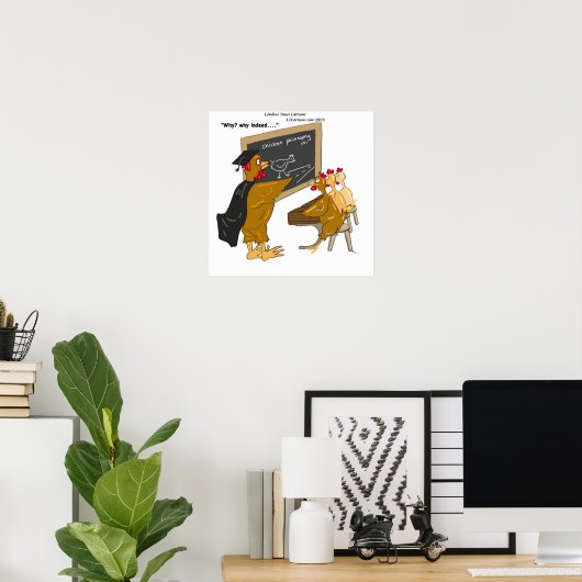 Chicken Crossing Road Philosophy 101 Funny Poster (Heimbüro)