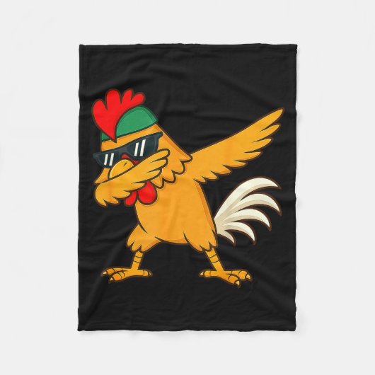 Chicken Dab Meme Animal Dance Funny For Men Women Fleecedecke (Vorderseite)