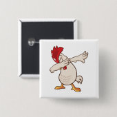Chicken Dabbing Bauer Dab Tanz Button (Vorne & Hinten)